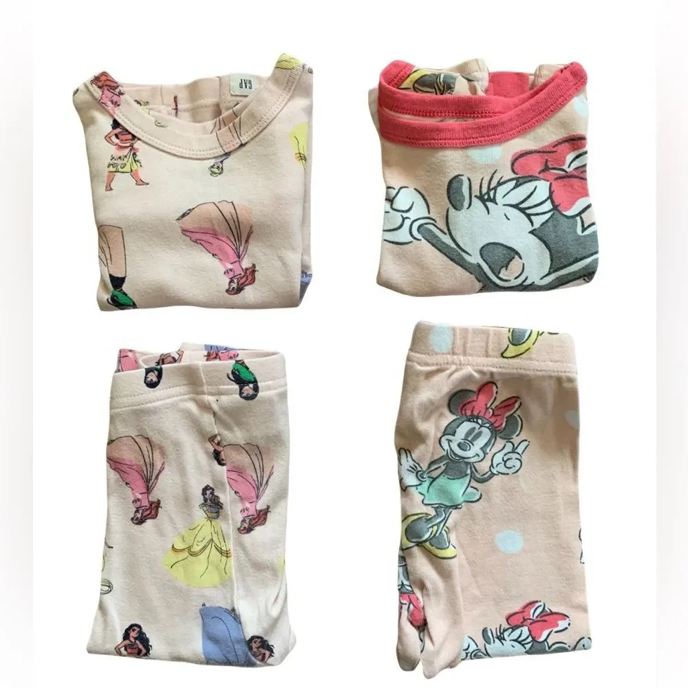 Disney Princesses and Minnie Mouse pajamas set of 2 size 2T